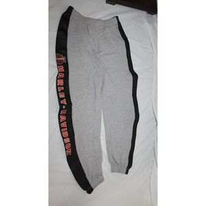 HARLEY DAVIDSON x HADDAD Kid's 7 Gray Sweat Pants Black Trim Joggers